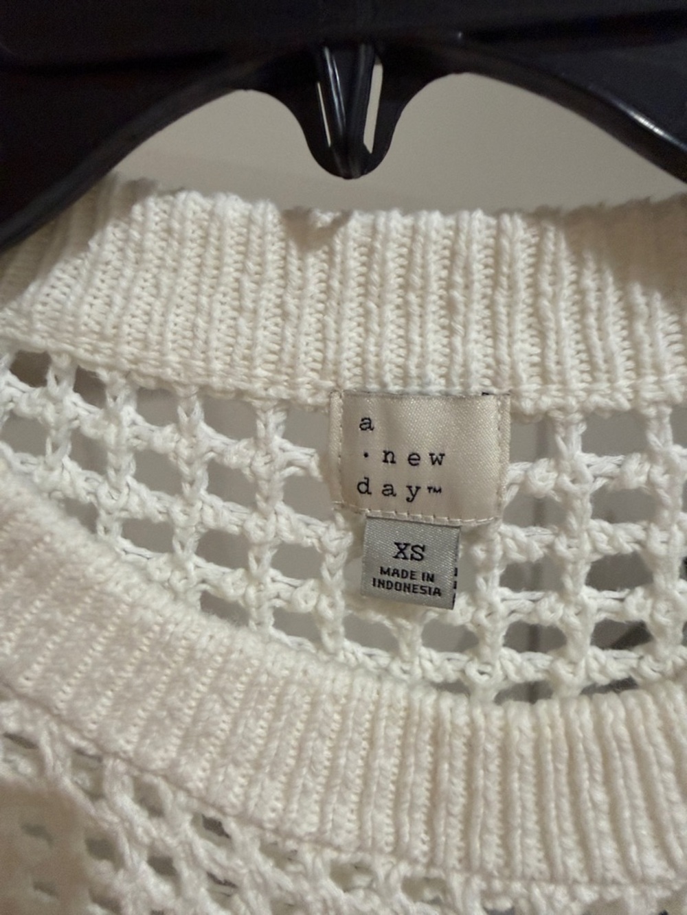 a new day white Open-Knit Sweater